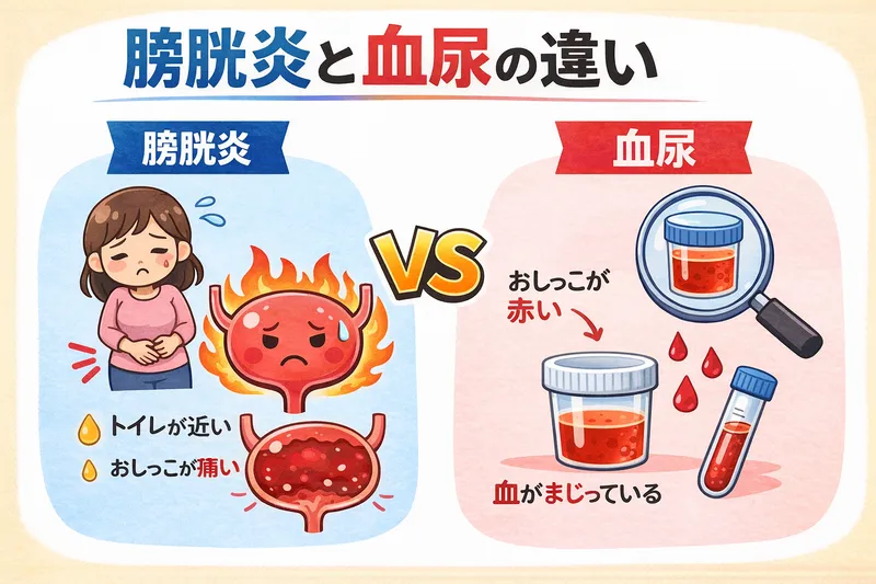 膀胱炎と血尿の違い｜見分け方と受診の目安を医師が解説